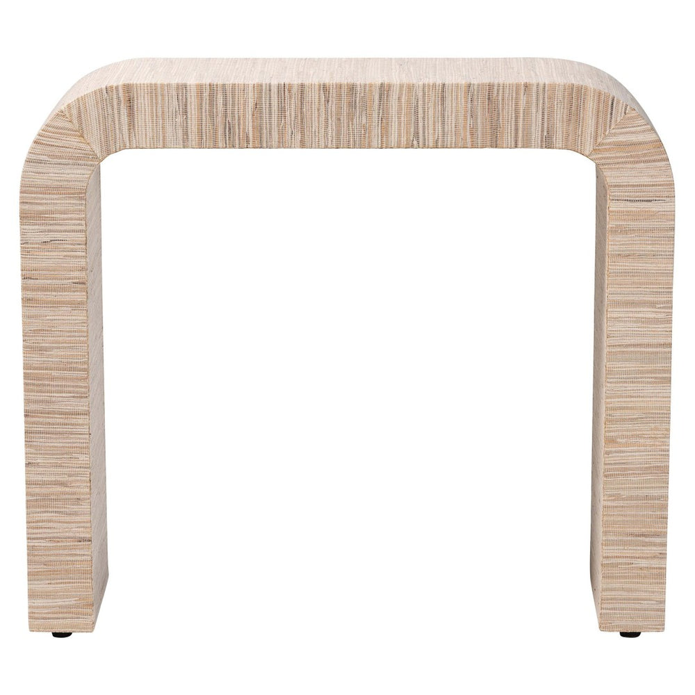 Baxton Studio bali Yareli Bohemian Woven Grasscloth Console Table - Handcrafted, Stylish, Fully Assembled Design Yareli-Natural Woven Grasscloth-Console Table