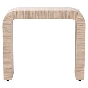 Baxton Studio bali Yareli Bohemian Woven Grasscloth Console Table - Handcrafted, Stylish, Fully Assembled Design Yareli-Natural Woven Grasscloth-Console Table