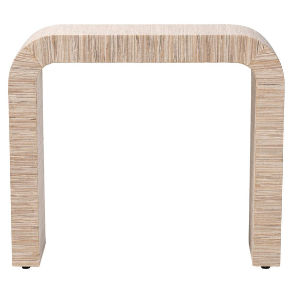 Baxton Studio bali Yareli Bohemian Woven Grasscloth Console Table - Handcrafted, Stylish, Fully Assembled Design Yareli-Natural Woven Grasscloth-Console Table