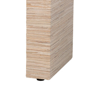 Baxton Studio bali Yareli Bohemian Woven Grasscloth Console Table - Handcrafted, Stylish, Fully Assembled Design Yareli-Natural Woven Grasscloth-Console Table