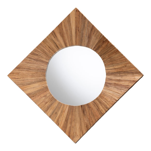 Baxton Studio bali Mosa Bohemian Pealed Grasscloth Accent Mirror - Handcrafted Rustic Charm for Any Space Mosa-Pealed Waterhyachinth-Mosaic-Mirror