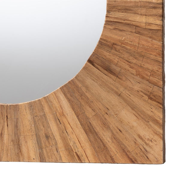 Baxton Studio bali Mosa Bohemian Pealed Grasscloth Accent Mirror - Handcrafted Rustic Charm for Any Space Mosa-Pealed Waterhyachinth-Mosaic-Mirror