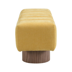 English Elm Christopher Knight Home® - Upholstered Modern Dining Bench with Chenille Fabric, No-Assembly 50" Entryway Seat 300 lb Capacity Yellow N779P271404Y