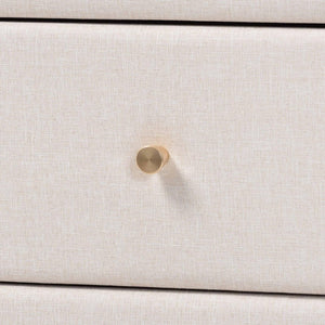 Baxton Studio Baxton Studio Nikolai Mid-Century Beige Dresser with Wenge Wood Frame and 6 Spacious Drawers MG9009-Beige/Wenge-6DW-Dresser