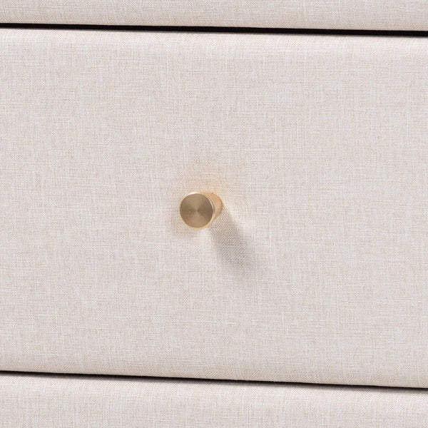 Baxton Studio Baxton Studio Nikolai Mid-Century Beige Dresser with Wenge Wood Frame and 6 Spacious Drawers MG9009-Beige/Wenge-6DW-Dresser