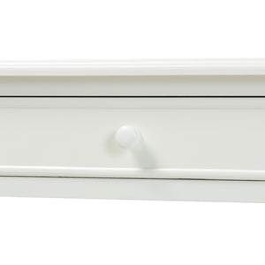 Baxton Studio Baxton Studio Malinda Elegant White Wood Console Table with Spindle Legs for Stylish Storage Solutions JY24A178-Off White/Wooden-Console Table