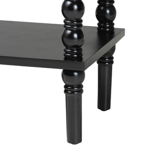 Baxton Studio Baxton Studio Malinda Classic Black Wood Console Table with Spindle Legs & 2 Drawers for Storage JY24A178-Black/Wooden-Console Table