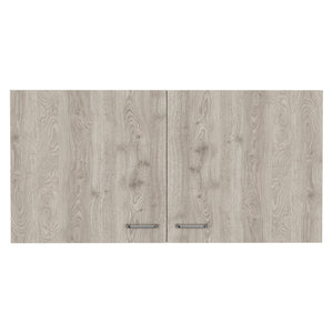 English Elm Oklahoma Wall Cabinet Two Doors – Space-Saving Particleboard Storage 39.3"W x 19.3"H Sleek Design Multicolor 42 L x 25 W x 4 H B128P148949