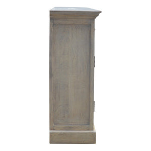 English Elm Solid Mango Wood Sideboard With Stone Acid Wash Finish - Rustic Charm & Ample Storage Solution B182P279310-GIGA