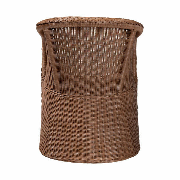 Baxton Studio bali Bali Bohemian Braided Rattan Arm Chair - Handcrafted Comfort & Style for Living Room or Patio Memphis-Peanut Brown/Rattan-CC