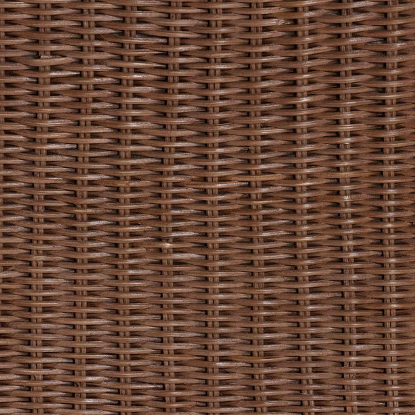 Baxton Studio bali Derris Bohemian Braided Rattan Arm Chair & Footstool Set - Handcrafted, Comfortable, Fully Assembled Derris-Peanut Brown/Rattan-2pc Chair/FS Set