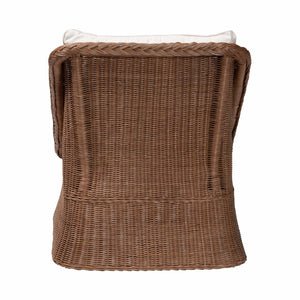 Baxton Studio bali Bali Derris Bohemian Braided Rattan Arm Chair - Handcrafted Comfort for Relaxed Living Spaces Derris-Peanut Brown/Rattan-CC