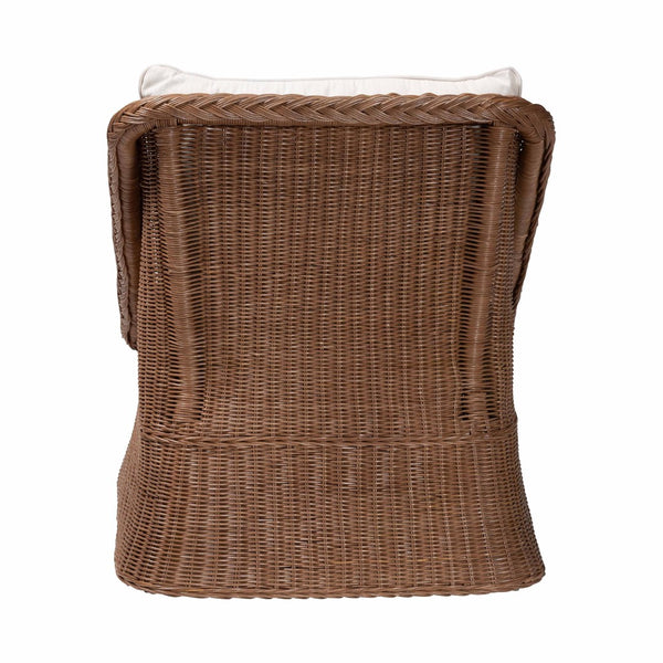 Baxton Studio bali Bali Derris Bohemian Braided Rattan Arm Chair - Handcrafted Comfort for Relaxed Living Spaces Derris-Peanut Brown/Rattan-CC