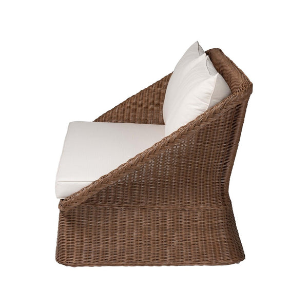 Baxton Studio bali Bali Derris Bohemian Rattan Sofa – Handcrafted Comfort with Braided Details for Relaxed Living Spaces Derris-Peanut Brown/Rattan-Sofa