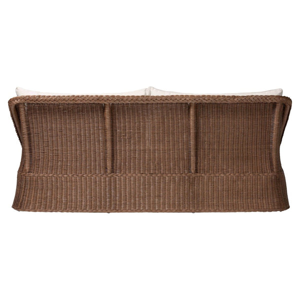 Baxton Studio bali Bali Derris Bohemian Rattan Sofa – Handcrafted Comfort with Braided Details for Relaxed Living Spaces Derris-Peanut Brown/Rattan-Sofa