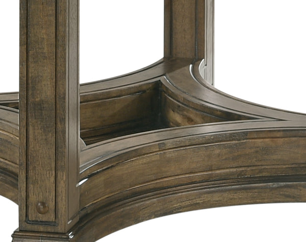 English Elm Parfield Weathered Finish Dining Table with Sturdy 45mm Top, Elegant Pedestal Base, Durable Veneer Oak 36 L x 30 W x 7 H B2726S00243