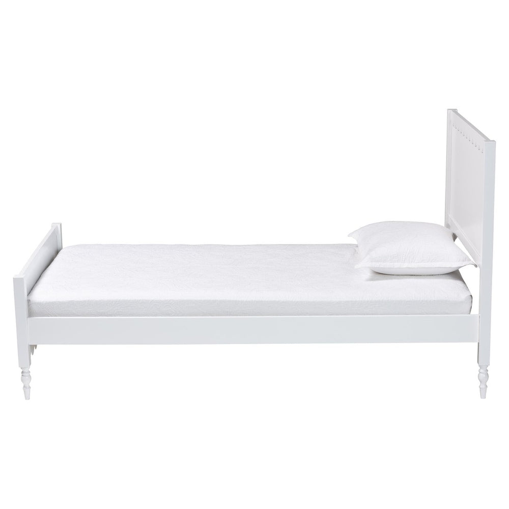 Baxton Studio Baxton Studio Roni Modern White Wood Platform Bed with Scalloped Edges & Timeless Design Elements Full Roni-White-Full