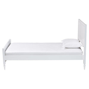 Baxton Studio Baxton Studio Roni Modern White Wood Platform Bed with Scalloped Edges & Timeless Design Elements Full Roni-White-Full