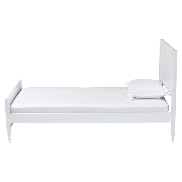 Baxton Studio Baxton Studio Roni Modern White Wood Platform Bed with Scalloped Edges & Timeless Design Elements Full Roni-White-Full
