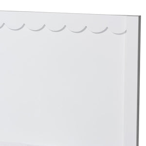 Baxton Studio Baxton Studio Roni Modern Scalloped Wood 4-Piece Bedroom Set with Elegant Nightstands & Dresser Full Roni-White-Full 4PC Bedroom Set 1