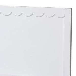 Baxton Studio Baxton Studio Roni Modern White Wood 4-Piece Bedroom Set with Scalloped Edges and Elegant Design Twin Roni-White-Twin 4PC Bedroom Set 2