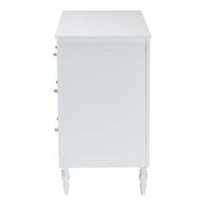 Baxton Studio Baxton Studio Roni 7-Drawer Dresser - Stylish White Wood Design with Scalloped Edges & Storage Solution Roni-White-Dresser