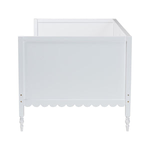 Baxton Studio Baxton Studio Roni Twin Daybed in Crisp White with Scalloped Edges & Timeless Design for Modern Homes Roni-White-Daybed-Twin