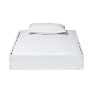 Baxton Studio Baxton Studio Roni Modern White Trundle Bed - Space-Saving Design for Overnight Guests & Easy Storage Roni-White-Trundle