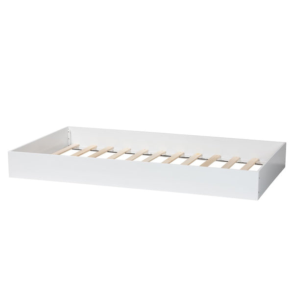 Baxton Studio Baxton Studio Roni Modern White Trundle Bed - Space-Saving Design for Overnight Guests & Easy Storage Roni-White-Trundle
