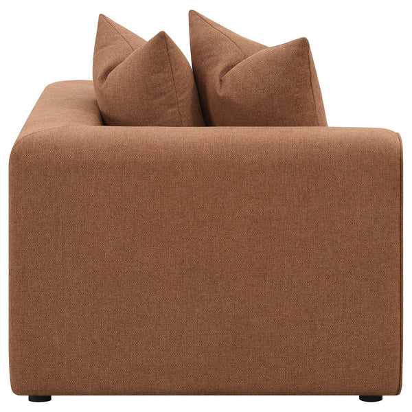 English Elm Colleen Terracotta Corner Chair With Pillows - Stylish Modular Seating For Modern Living Spaces B062P358077
