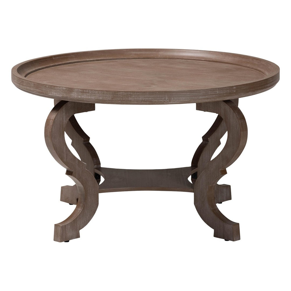 Baxton Studio Baxton Studio Madrona Coffee Table - Elegant Antique Brown Wood with Storage & French Country Charm JY24A184-Brown-CT