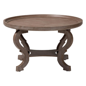 Baxton Studio Baxton Studio Madrona Coffee Table - Elegant Antique Brown Wood with Storage & French Country Charm JY24A184-Brown-CT