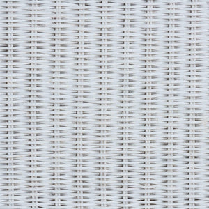 Baxton Studio bali Bali Palm Bohemian Rattan Console Table - Handcrafted Tropical Charm for Entryways & Living Spaces White Console Palm-White Rattan-Console Table