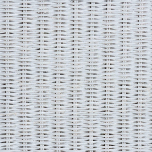 Baxton Studio bali Bali Palm Bohemian Rattan Console Table - Handcrafted Tropical Charm for Entryways & Living Spaces White Console Palm-White Rattan-Console Table