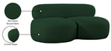 Venti Green Boucle Fabric Loveseat 140Green-L Meridian Furniture