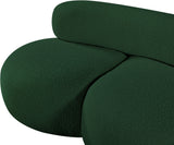 Venti Green Boucle Fabric Loveseat 140Green-L Meridian Furniture