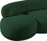 Venti Green Boucle Fabric Loveseat 140Green-L Meridian Furniture