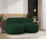 Venti Green Boucle Fabric Loveseat 140Green-L Meridian Furniture