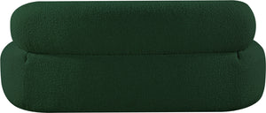Venti Green Boucle Fabric Loveseat 140Green-L Meridian Furniture
