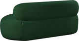 Venti Green Boucle Fabric Loveseat 140Green-L Meridian Furniture