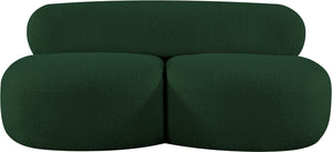 Venti Green Boucle Fabric Loveseat 140Green-L Meridian Furniture
