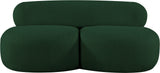 Venti Green Boucle Fabric Loveseat 140Green-L Meridian Furniture