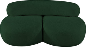 Venti Green Boucle Fabric Loveseat 140Green-L Meridian Furniture