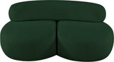 Venti Green Boucle Fabric Loveseat 140Green-L Meridian Furniture