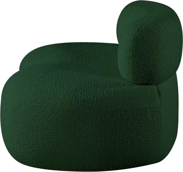 Venti Green Boucle Fabric Loveseat 140Green-L Meridian Furniture