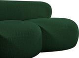 Venti Green Boucle Fabric Loveseat 140Green-L Meridian Furniture