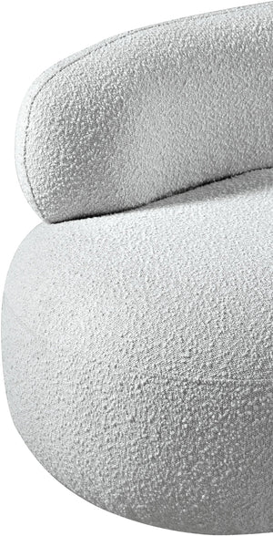 Venti Grey Boucle Fabric Chair 140Grey-C Meridian Furniture