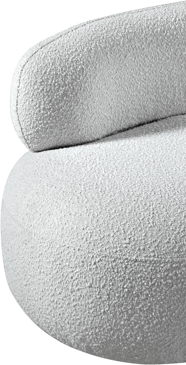 Venti Grey Boucle Fabric Chair 140Grey-C Meridian Furniture
