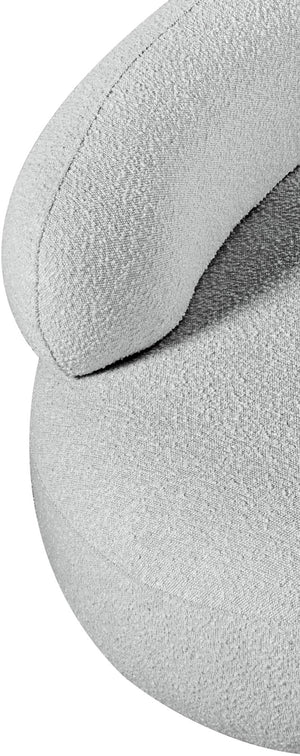 Venti Grey Boucle Fabric Chair 140Grey-C Meridian Furniture