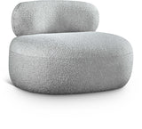 Venti Grey Boucle Fabric Chair 140Grey-C Meridian Furniture